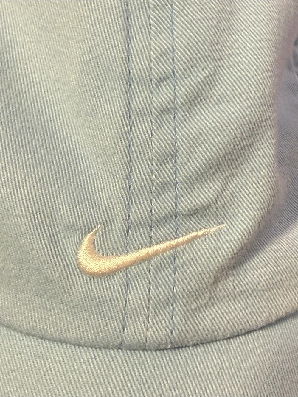 Nike Light Blue a cap With Embroidered White Swoop
